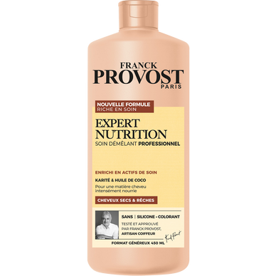 Soin démêlant professionnel nutrition cheveux secs FRANCK PROVOST - 450ml