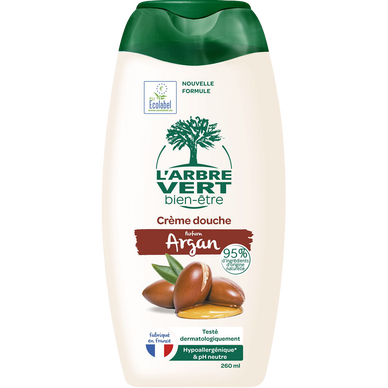 Crème douche L'ARBRE VERT Bien-être argan pH neutre 260ml