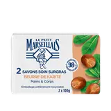 Savon soin surgras beurre karité LE PETIT MARSEILLAIS, 2x100g
