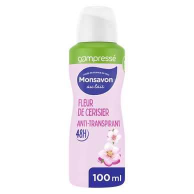 Déodorant Femme anti-transpirant Fleur de cerisier MONSAVON - Spray 100ml