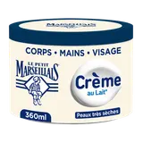 Crème corps au lait végétal LE PETIT MARSEILLAIS peaux très sèches 360ml