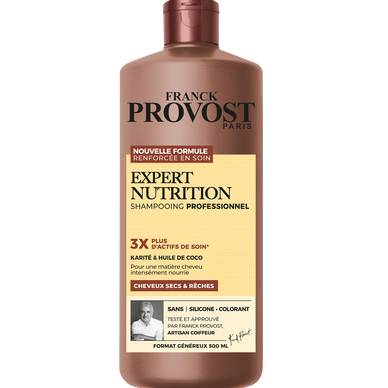 Shampooing nutrition intense cheveux secs karité FRANCK PROVOST -500 ml