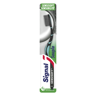 Brosse à dents manuelle sensisoft charbon souple SIGNAL x 1