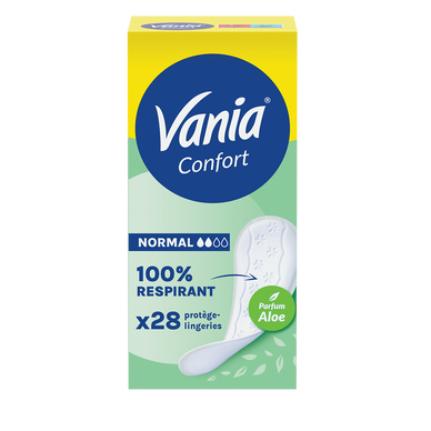 Protège-slips confort+ aloé normal VANIA Kotydia, boîte x28