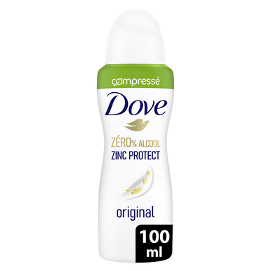Déodorant original 0% alcool spray compressé 72h DOVE 100ml
