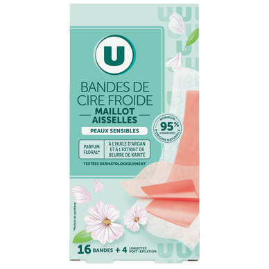 Bande de cire froide pour maillot et aisselles, 2x8