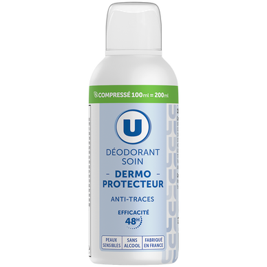 Déodorant compressé soin invisible coton U atomiseur 100ml