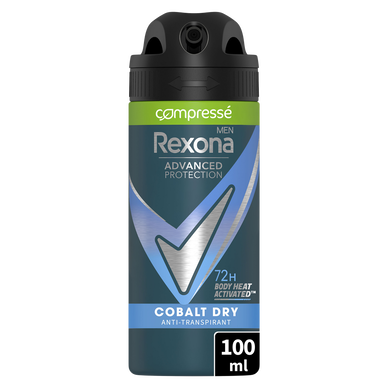 Déodorant homme cobalt dry 72h REXONA - spray compressé 100ml