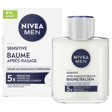 Baume après-rasage peaux sensibles NIVEA FOR MEN, flacon 100ml
