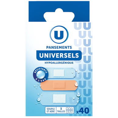 Pansements universels 3 tailles -  x40