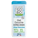 Gel douche aloe vera sans sulfates SO'BIO, flacon de 650ml