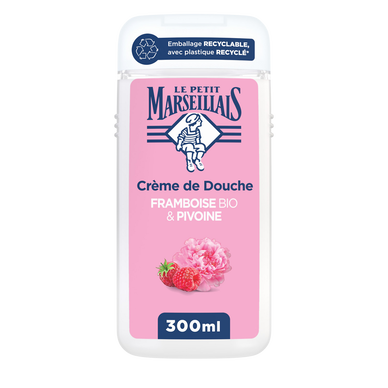 Crème de douche extra douce LE PETIT MARSEILLAIS Framboise Bio & Pivoine 300mL