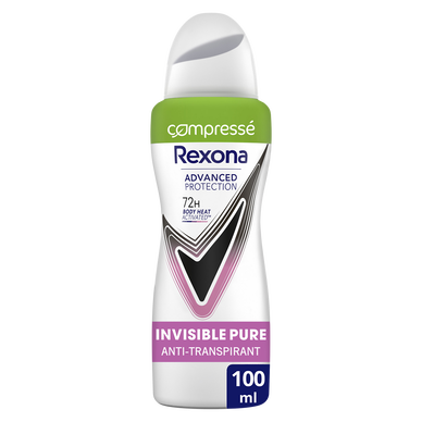 Déodorant aérosol REXONA invisible pure 72h 100ML
