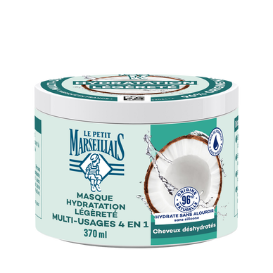 Masque capillaire LE PETIT MARSEILLAIS 4e1 hydratation intense eau decoco 370ml