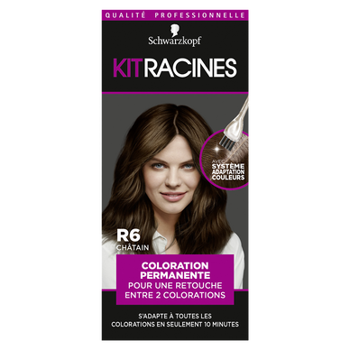 Coloration permanente 6 châtain naturel SCHWARZKOPF KIT RACINES - 70g