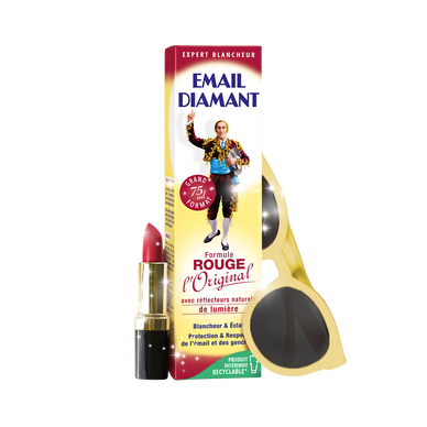 Dentifrice formule rouge l'original EMAIL DIAMANT, tube de 75ml
