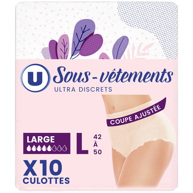 Sous-vêtements incontinence femme - Taille L - x10