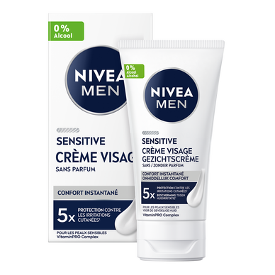 Crème visage homme soin apaisant sensitive pour peaux sensibles men NIVEA, 75ml