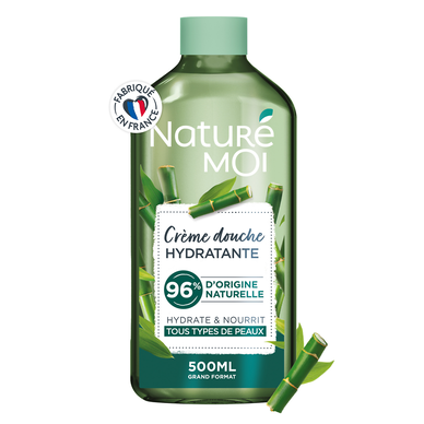 Crème douche hydratante bambou NATURE MOI, flacon 500ml
