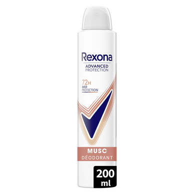 Déodorant femme musc spray anti-transpirant 72h REXONA 200ml
