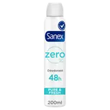Déodorant SANEX spray pure & fresh zero % 48h - 200ml