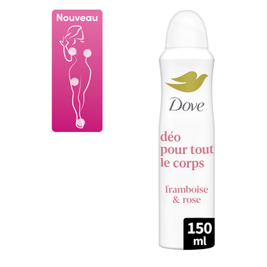 Déodorant pour tout le corps framboise & rose spray 72h DOVE 150ml