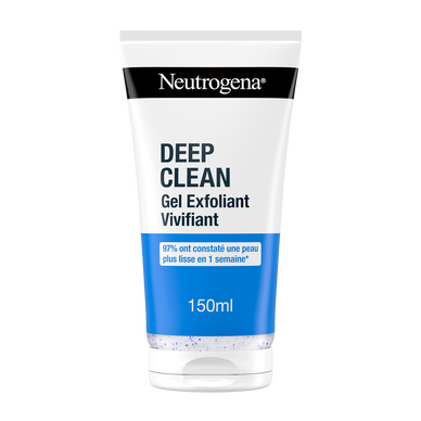 Gel nettoyant visage exfoliant vivifiant peaux normales deep clean NEUTROGENA - tube 150 ml