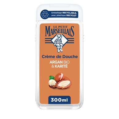 Crème de douche extra doux Argan Bio & Karité LE PETIT MARSEILLAIS 300mL