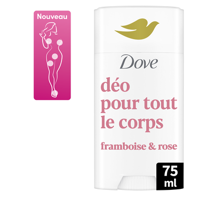 Déodorant pour tout le corps framboise & rose stick 24h DOVE 75ml