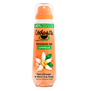 Déodorant fleur d'oranger efficacité 48h USHUAÏA - spray 100ml