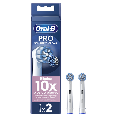 Brossettes pro sensitive clean pour brosse à dents ORAL-B 2unités