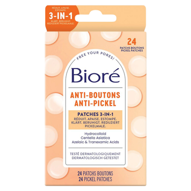 Patch 3 en 1 anti-boutons BIORÉ x24