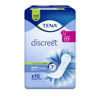 Serviettes incontinence discreet extra TENA LADY, x10
