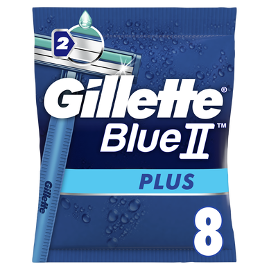 Rasoir jetable GILLETTE Blue II avec bande lubrifiante x8