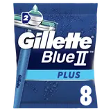 Rasoir jetable GILLETTE Blue II avec bande lubrifiante x8