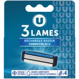 Recharge rasoir homme 3 lames x4