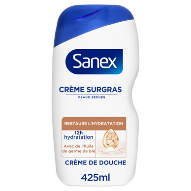 Gel douche SANEX surgras Crème Derma Care - 425ml