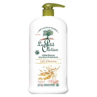Crème douche extra douce au lait d'avoine LE PETIT OLIVIER 750ml