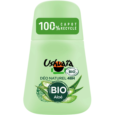 Déodorant femme bio aloé vera efficacité 48h USHUAÏA - bille 50ml
