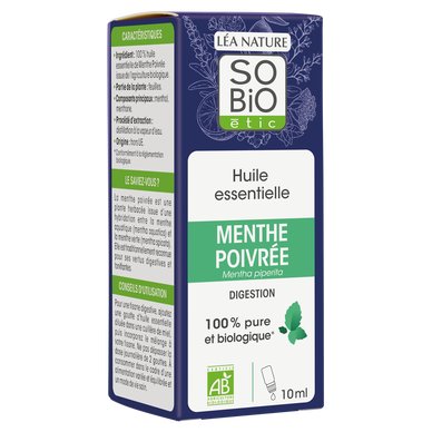 Huile essentielle menthe poivrée biologique SO BIO 10ml