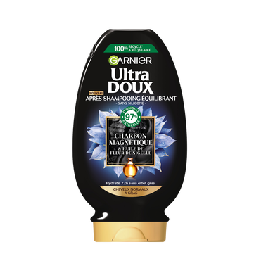 Après-shampoing charbon magnétique équilibrant ULTRA DOUX - flacon 200ml