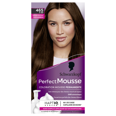 Coloration permanente châtain chocolat SCHWARZKOPF PERFECT MOUSSE - 182ml