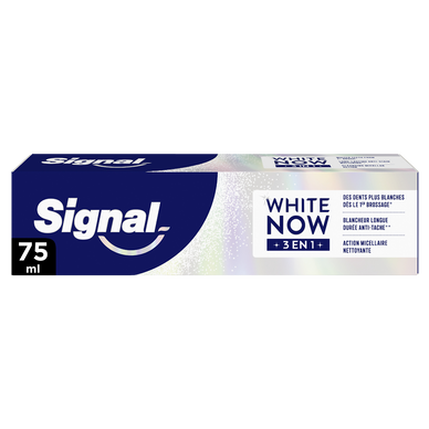 Dentifrice white now 3 en 1 blancheur incontournable SIGNAL 75ml