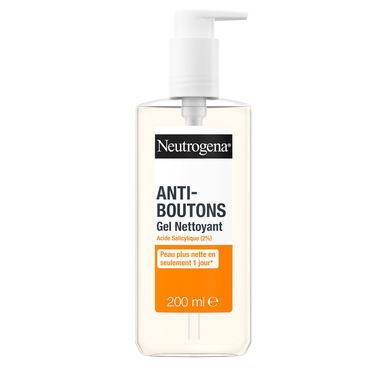 Gel nettoyant visage anti boutons peaux acnéiques NEUTROGENA - pompe 200 ml