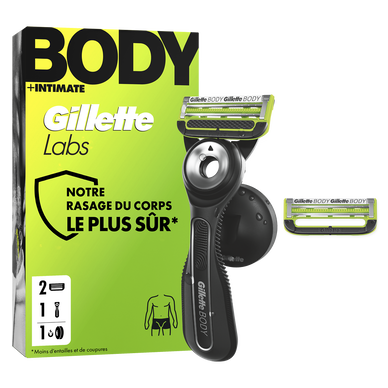 Rasoir GILLETTE LabsBody+Intimate Base avec 2 lames