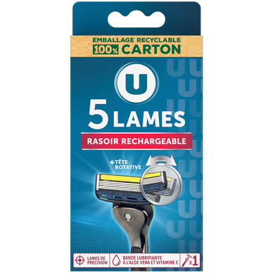 Rasoir système masculin 5 lames
