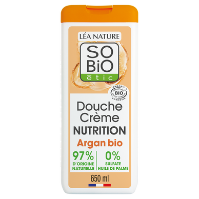 Crème douche SO BIO Nutrition à l'huile d'Argan 650mL