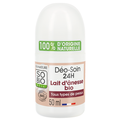 Déodorant douceur lait d'ânesse bio SO BIO, 50ml