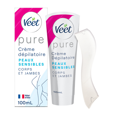 Crème dépilatoire Pure Corps Peaux Sensibles Longue Durée - VEET - 100ml