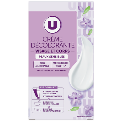 Crème décolorante visage et corps, 2x50ml